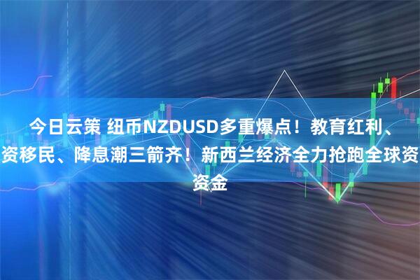 今日云策 纽币NZDUSD多重爆点！教育红利、投资移民、降息潮三箭齐！新西兰经济全力抢跑全球资金